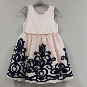 American Princess Pink and Navy Formal Dress